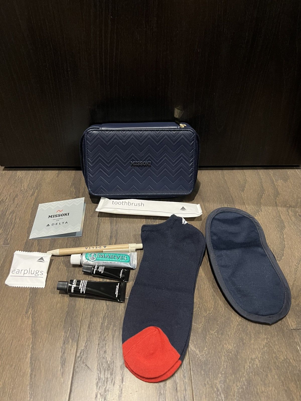 Missoni Missoni Exclusive Delta Blue Leather Cosmetic Bag Size ONE SIZE - 1 Thumbnail
