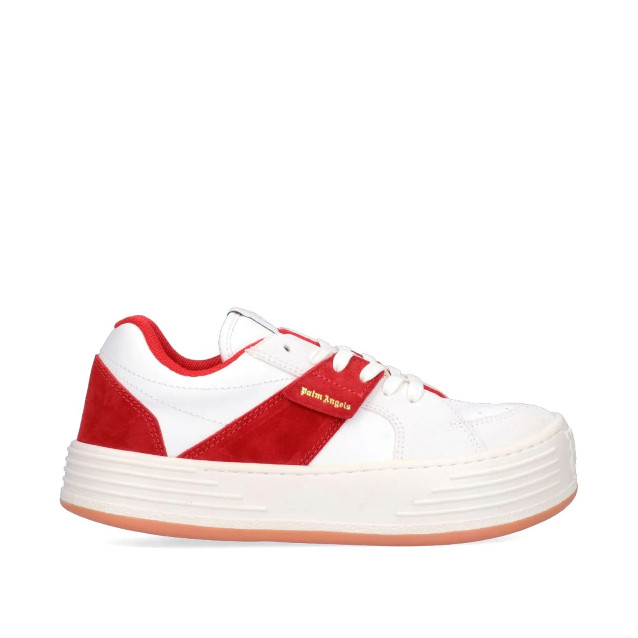 Palm Angels o1y0325 Logo Low-Top Sneakers in Red/White Size US 7 / EU 40 - 1 Thumbnail