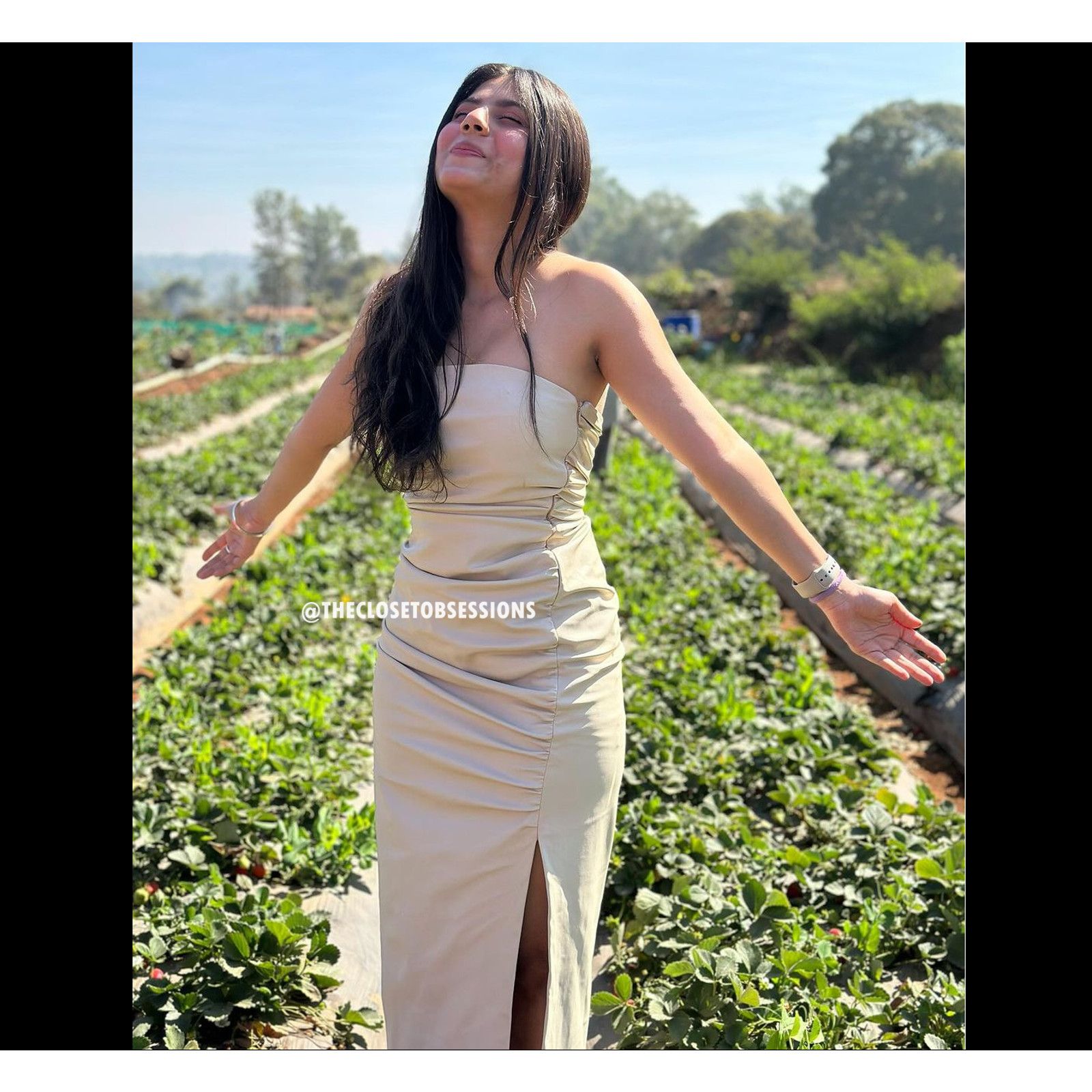 Zara ZARA Strapless Faux Leather Midi Dress NWT Beige Size M / US 6-8 / IT 42-44 - 17 Thumbnail