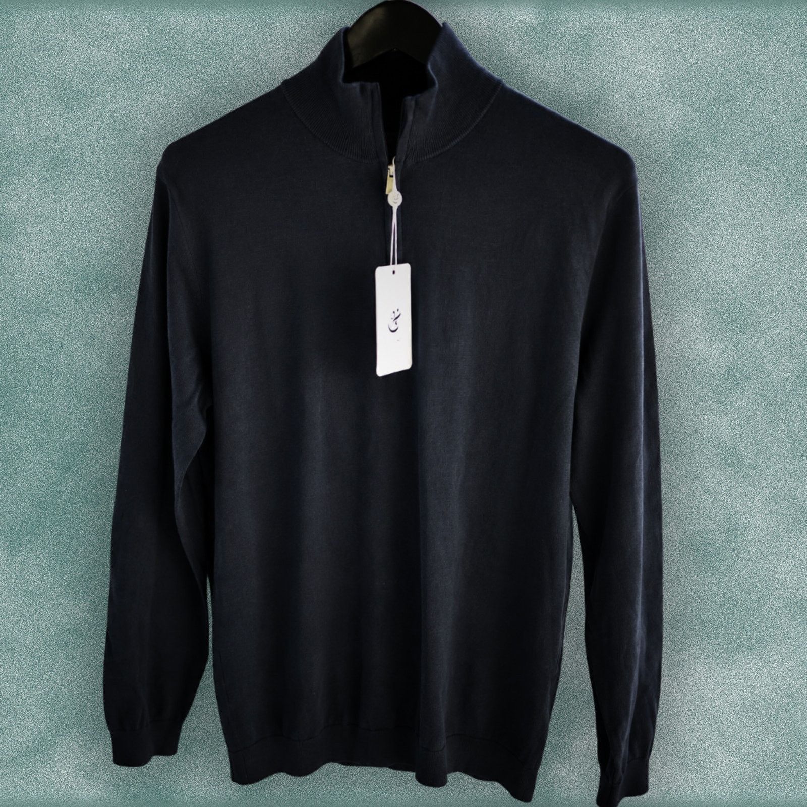 Other Collars & Co Black Silk Blend Quarter Zip Mens Large Size US L / EU 52-54 / 3 - 1 Thumbnail