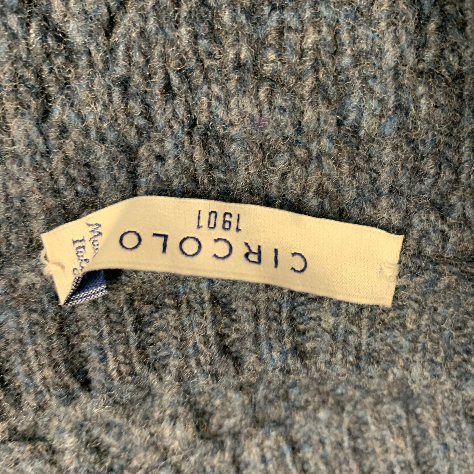 Other Size M Blue Grey Diamond Cable Knit Wool Crew Neck Sweater Size US M / EU 48-50 / 2 - 8 Thumbnail