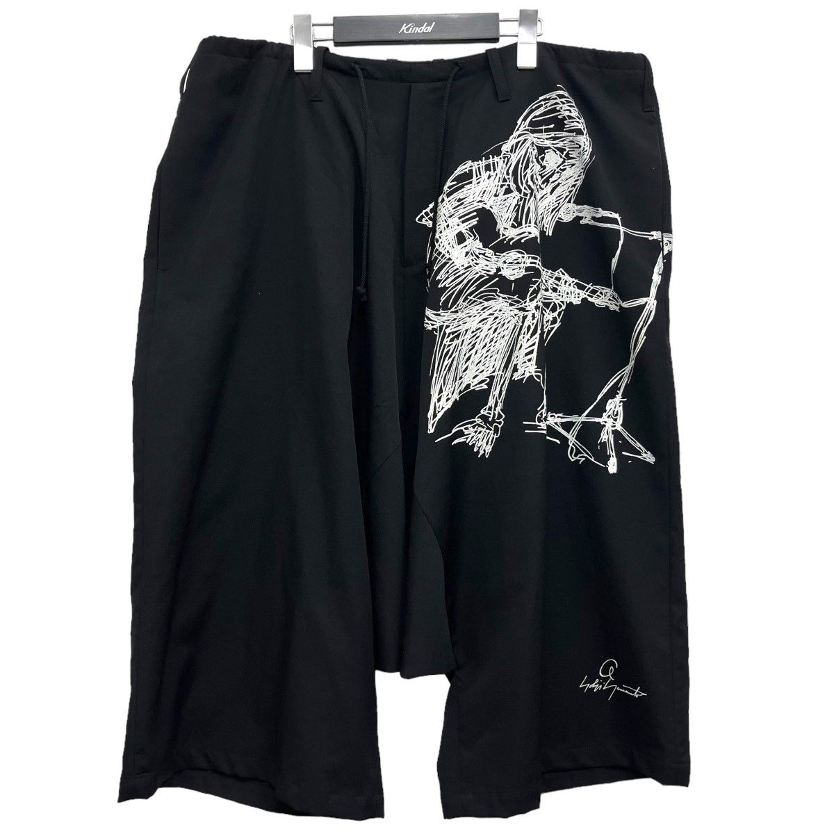 YOHJI YAMAMOTO pour homme 2016SS Drawing Sarouel Pants