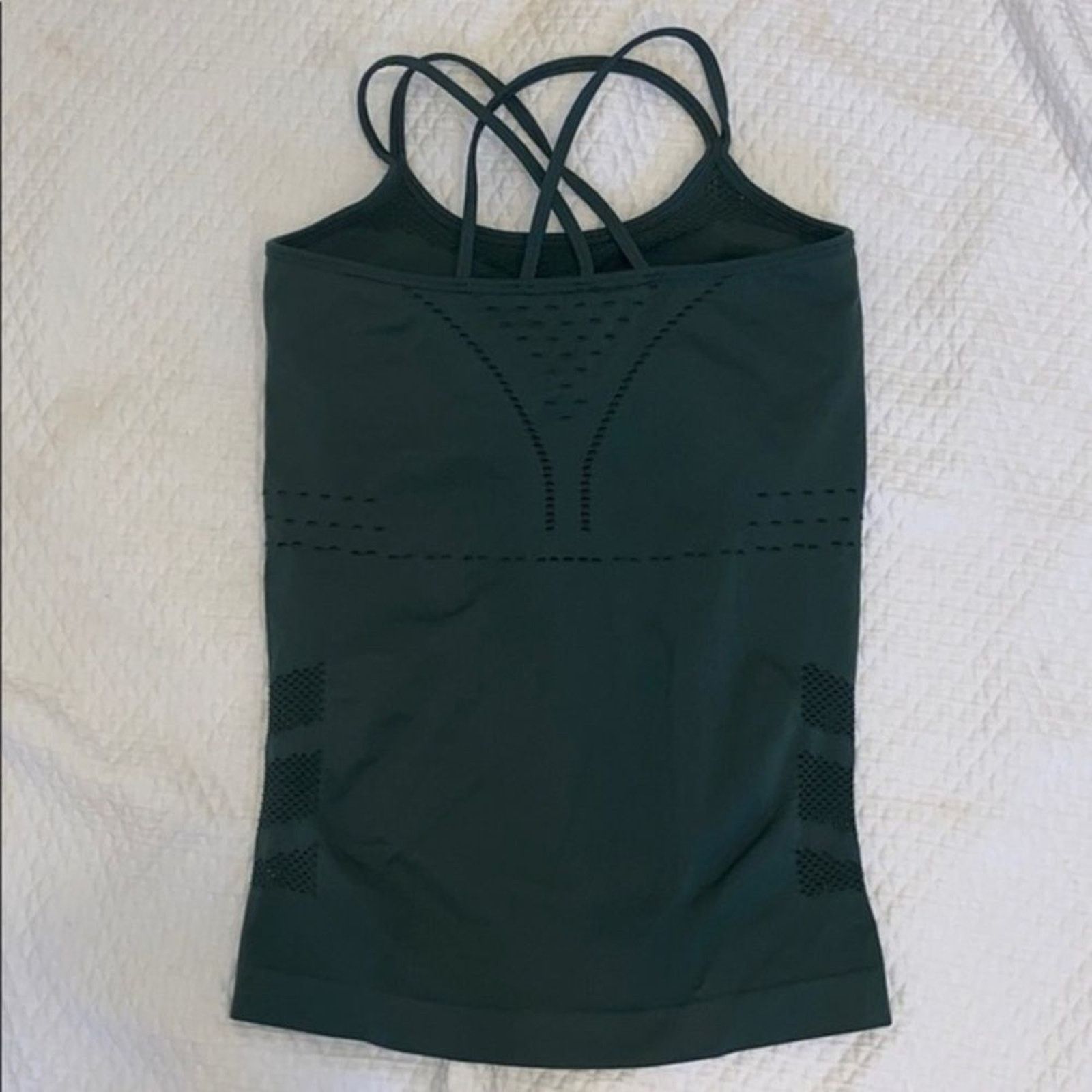 Other Zella Laser Cut Olive Green Seamless Tank Top | Sz S Size S / US 4 / IT 40 - 2 Thumbnail