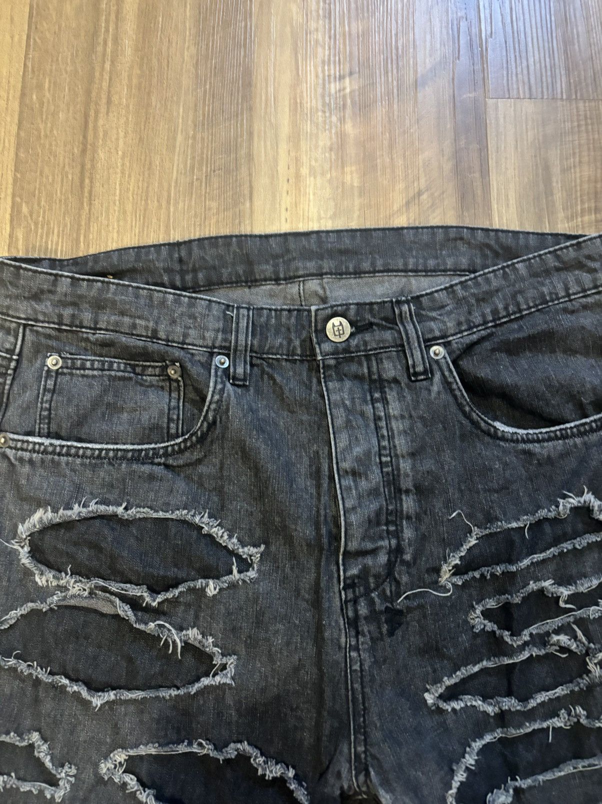 Ksubi Ksubi Anti K Shredded Black Size US 34 / EU 50 - 4 Thumbnail