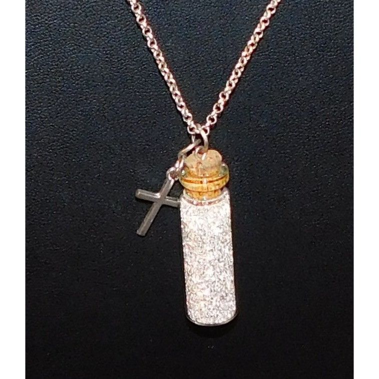 Handmade Handmade Silver Tone Prayer Dust Necklace Size ONE SIZE - 4 Thumbnail
