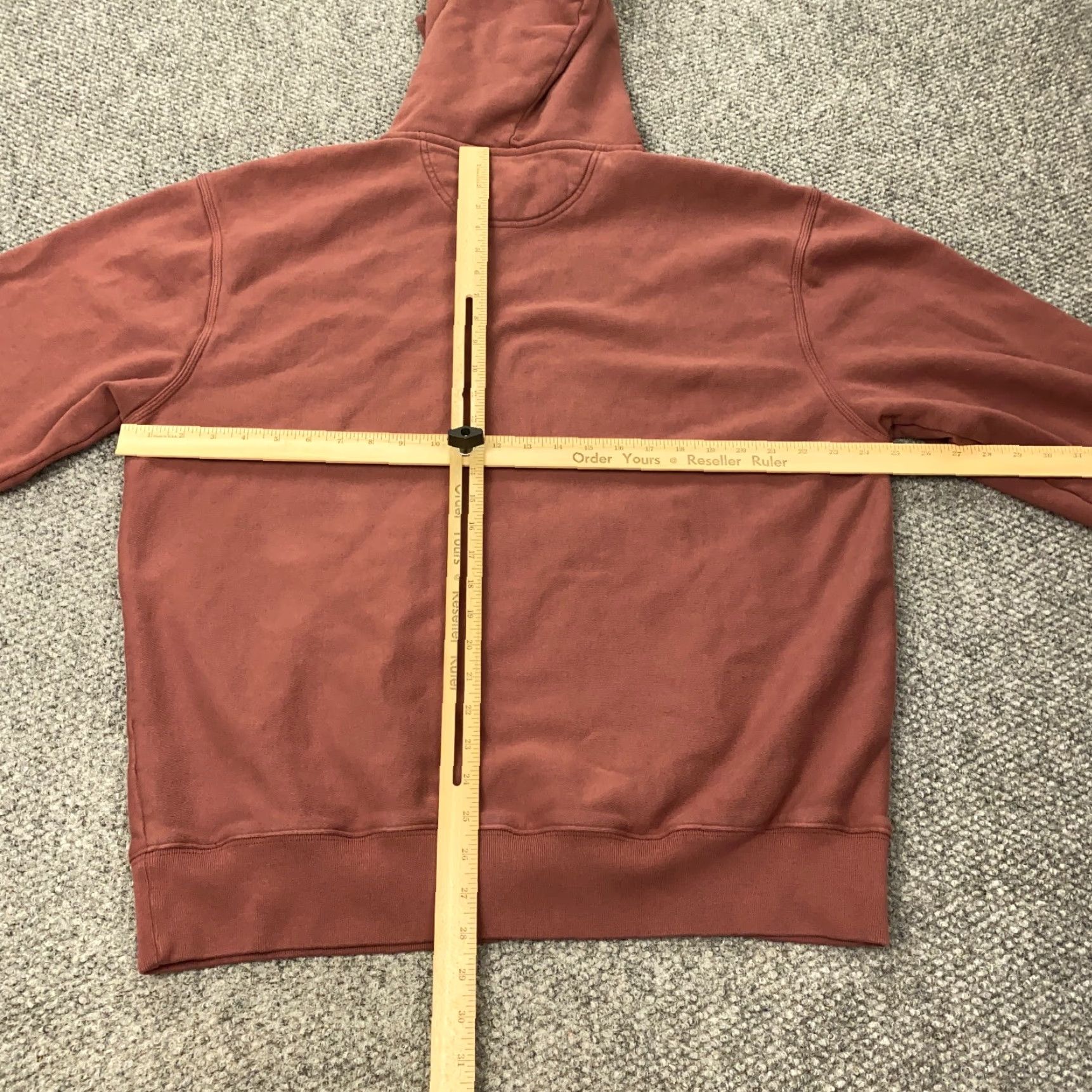 VINTAGE Stussy Logo Hoodie Men 2XL Pullover Fleece Maroon Fall Winter Hip Hop