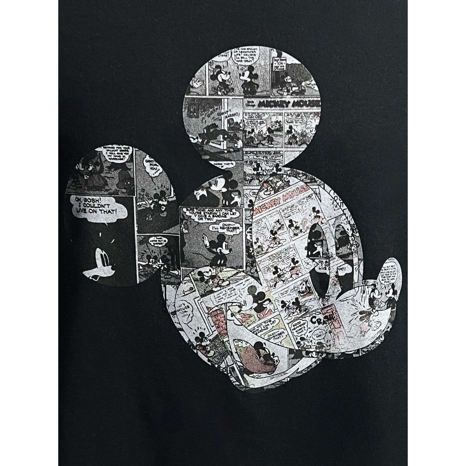 Disney Disney Mickey Mouse Black Shirt White Comic Strip Silhouette Size US M / EU 48-50 / 2 - 2 Thumbnail