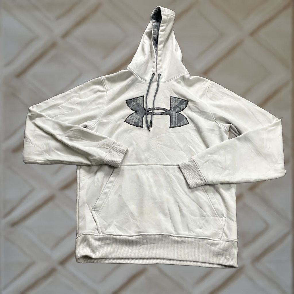 Under Armour Under Armour Hoodie Pullover Sweatshirt Men SM White Graphic Fleece Active Size US S / EU 44-46 / 1 - 1 Thumbnail