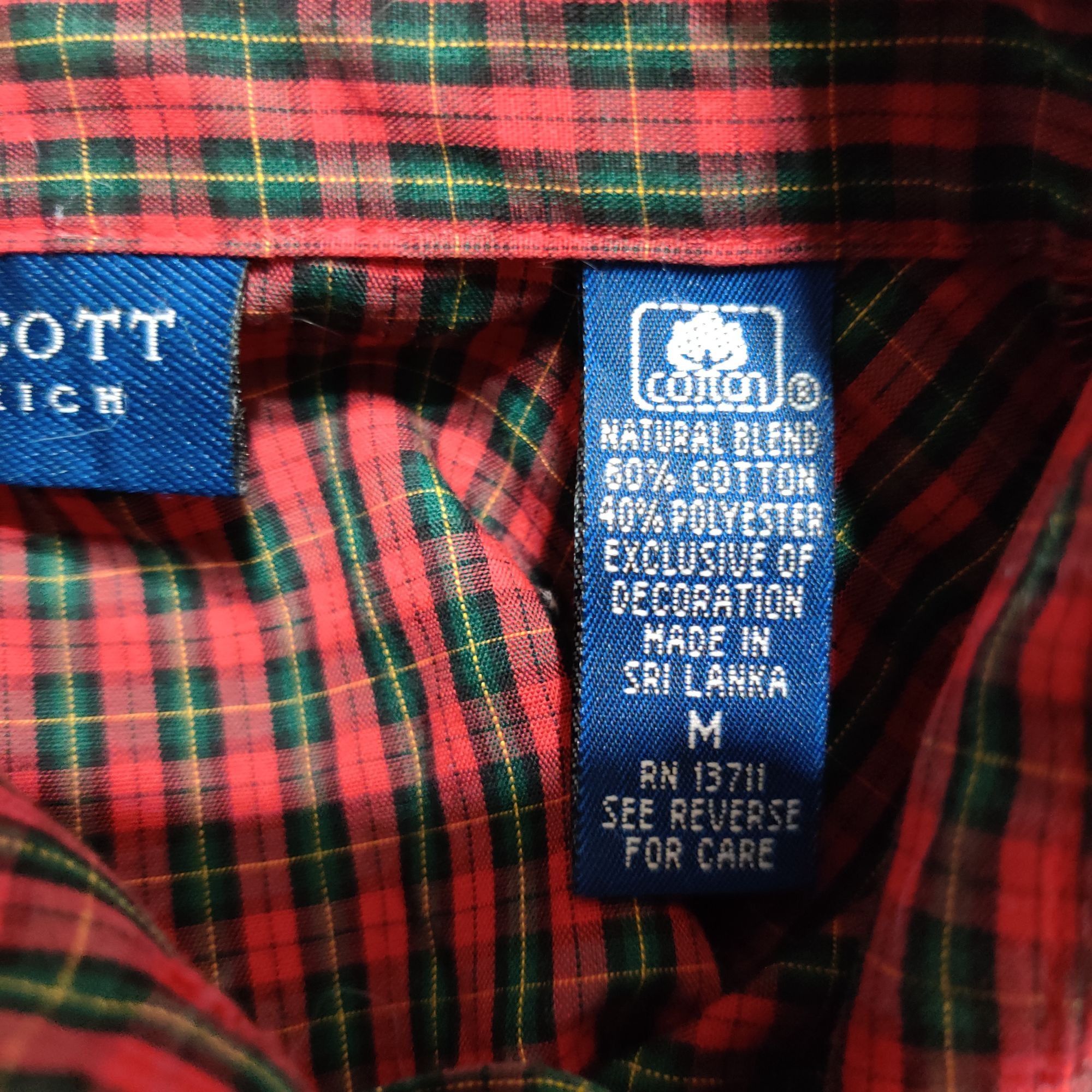 Vintage Vintage Karen Scott M Red Green Plaid Button Shirt Embroider Size M / US 6-8 / IT 42-44 - 6 Thumbnail