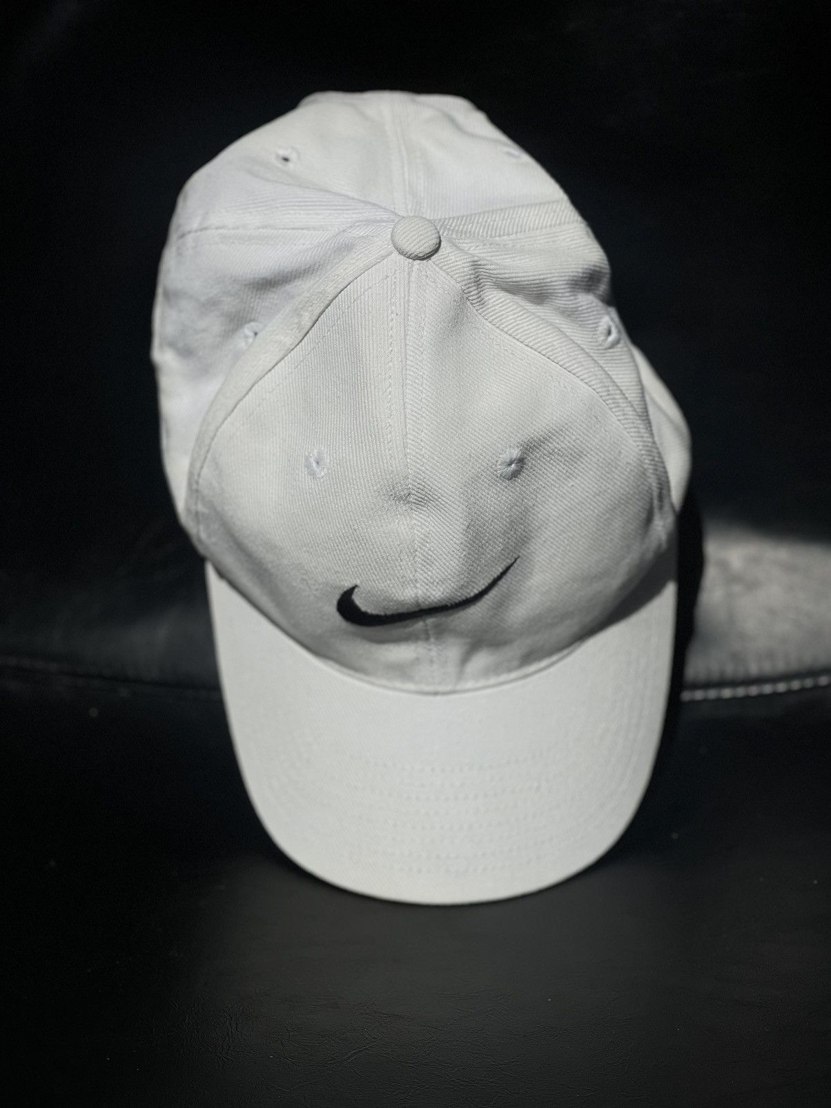 Nike × Vintage 90’s Nike Vintage white cap embroidered black logo Size ONE SIZE - 5 Thumbnail