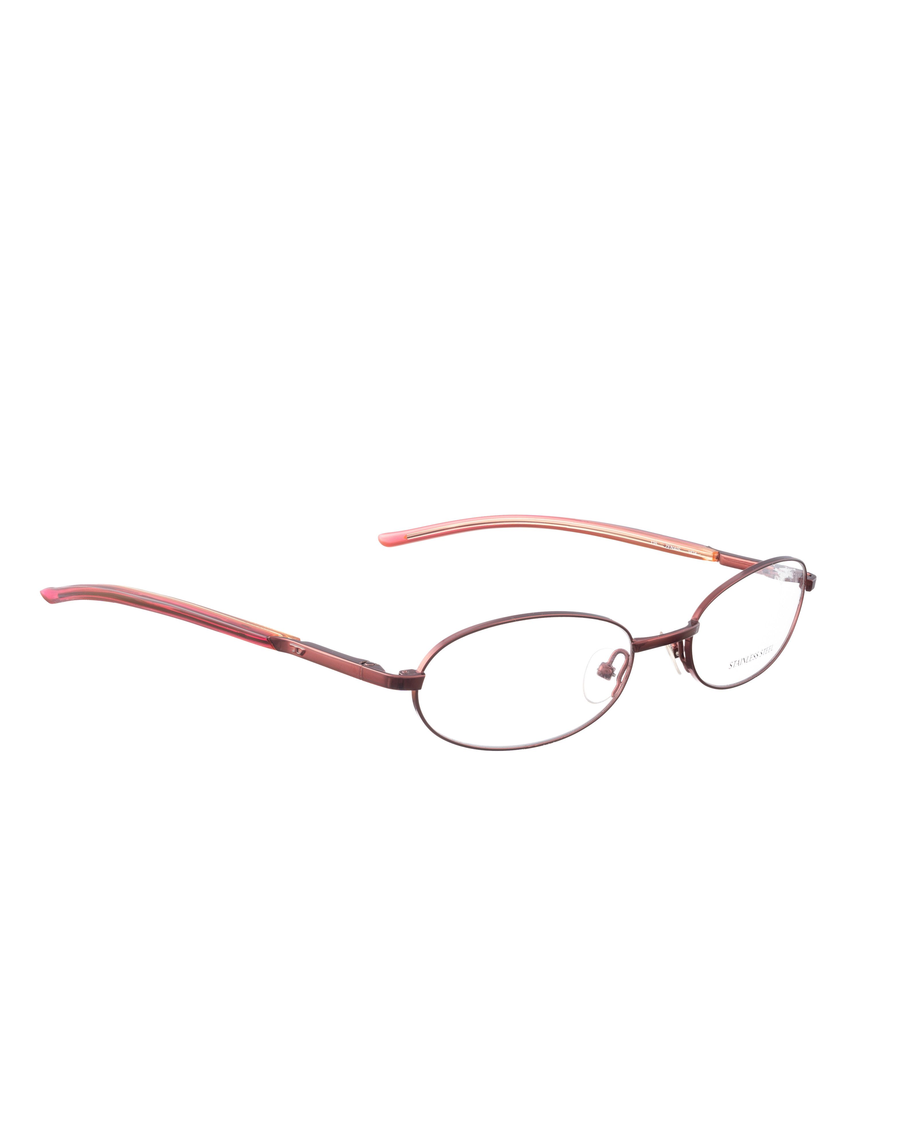 Diesel Diesel 90s Oval Thin Metallic Burgundy Glasses Size ONE SIZE - 1 Thumbnail
