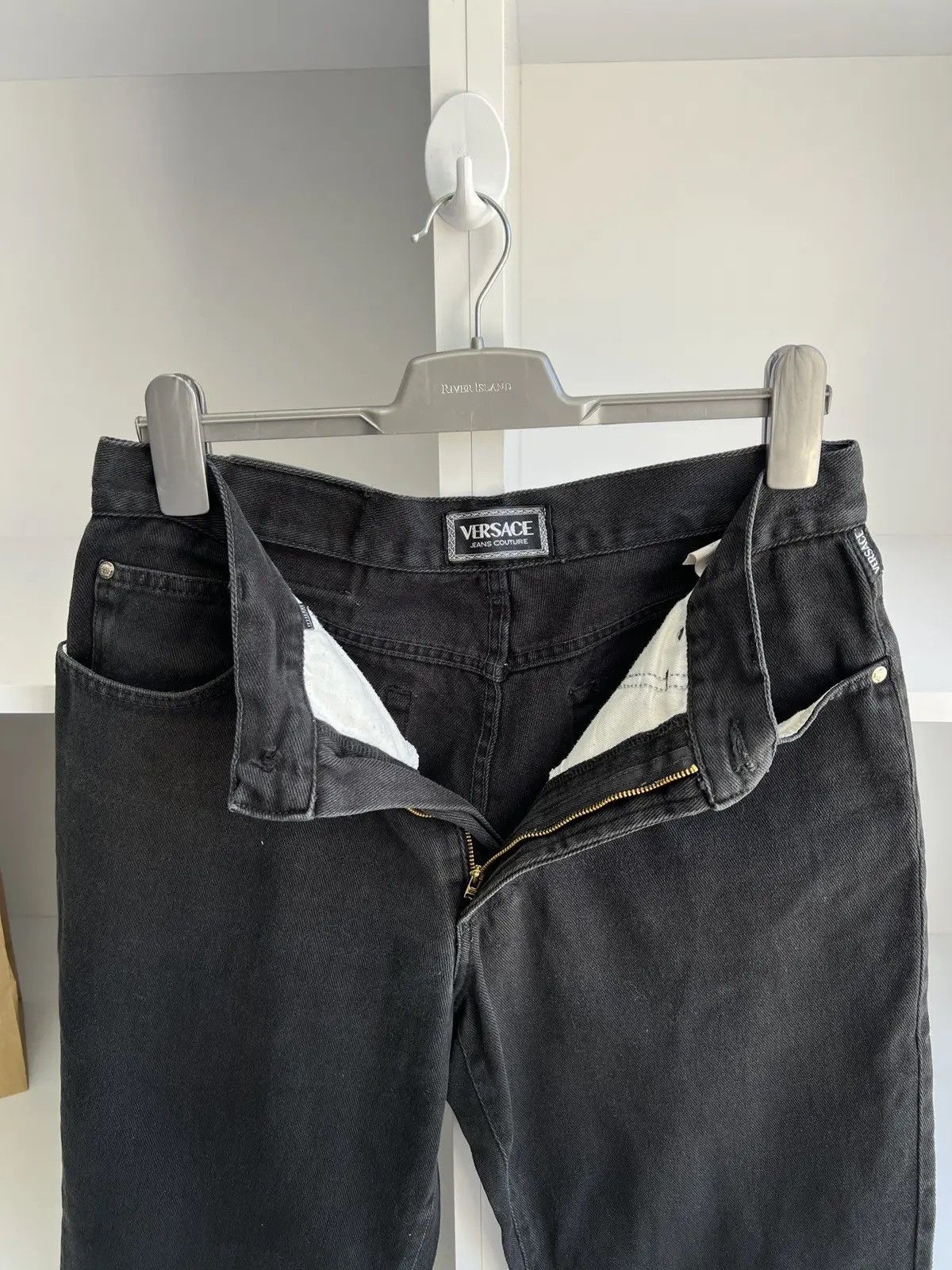 Versace × Versace Jeans Couture × Vintage Vintage Versace Jeans Couture black pants Size US 36 / EU 52 - 9 Thumbnail