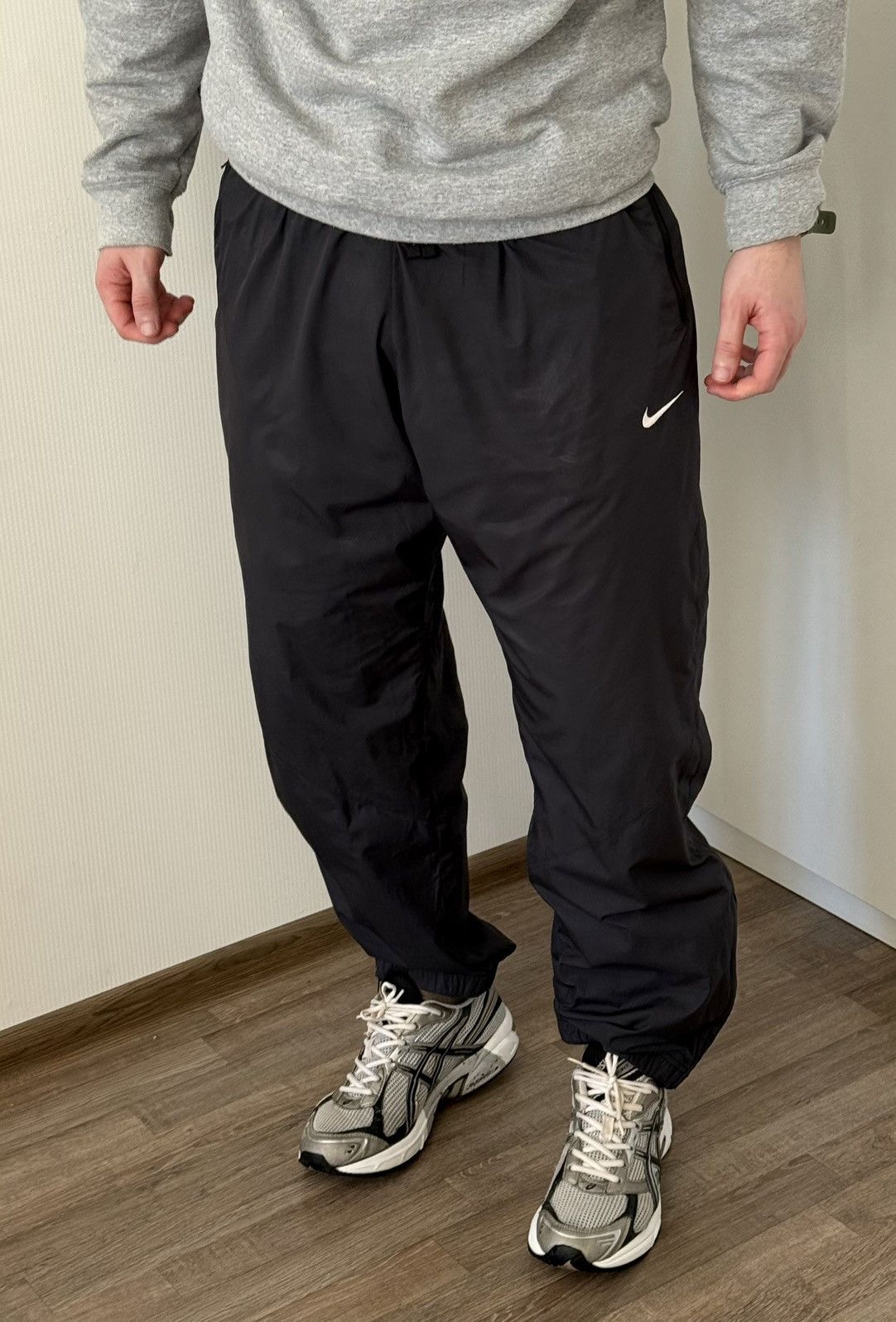 Nike SOLD💔Nike Baggy Y2K Nylon Track Pants Joggers Hype XL | Grailed