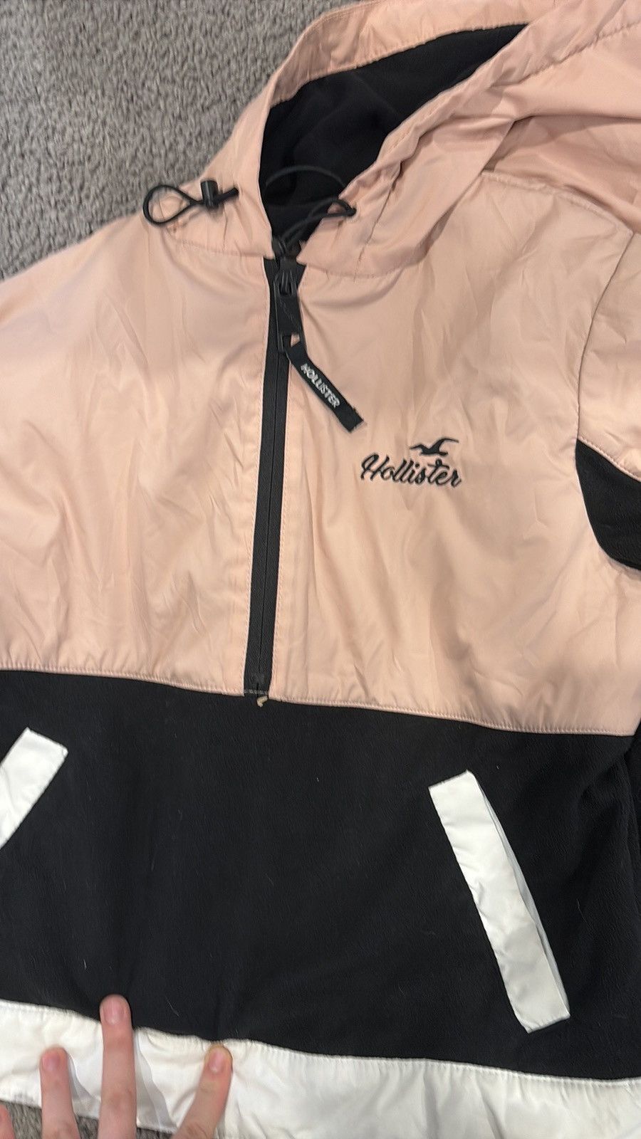 Hollister Hollister Pink and Black Bomber Jacket with Stand-Up Collar Size S / US 4 / IT 40 - 5 Thumbnail