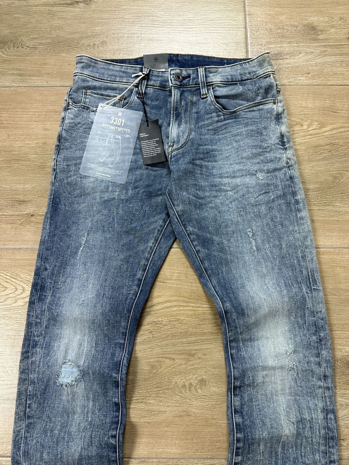 G-Star NEW🏷️ G-Star Raw 3301 Deconstructed Super Slim Denim Jeans Size US 28 / EU 44 - 2 Thumbnail