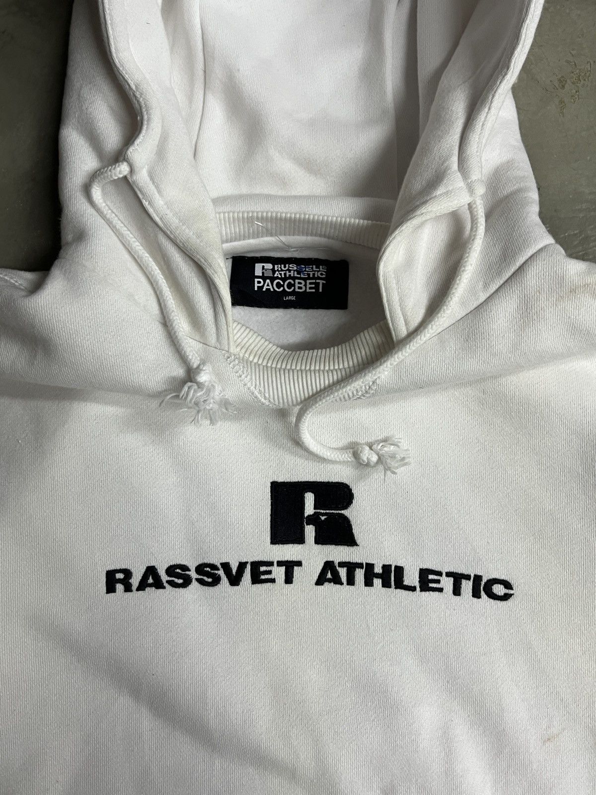 Gosha Rubchinskiy RASSVET ATHLETIC Russell x Gosha Oversized Boxy Hoodie Size US L / EU 52-54 / 3 - 13 Thumbnail