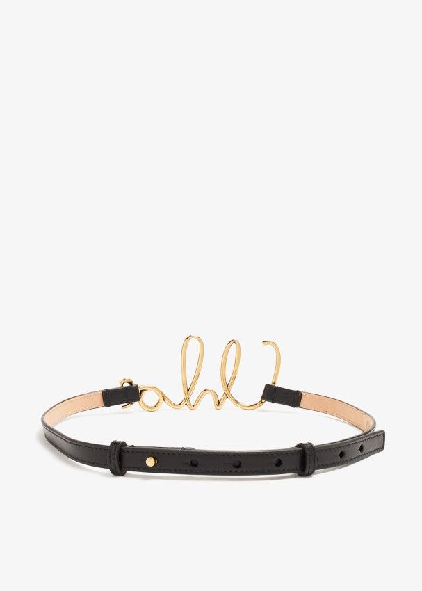 Chloe o1s22i1n0425 Size: M / Adjustable Calf Leather Belt in Black Size ONE SIZE - 3 Thumbnail