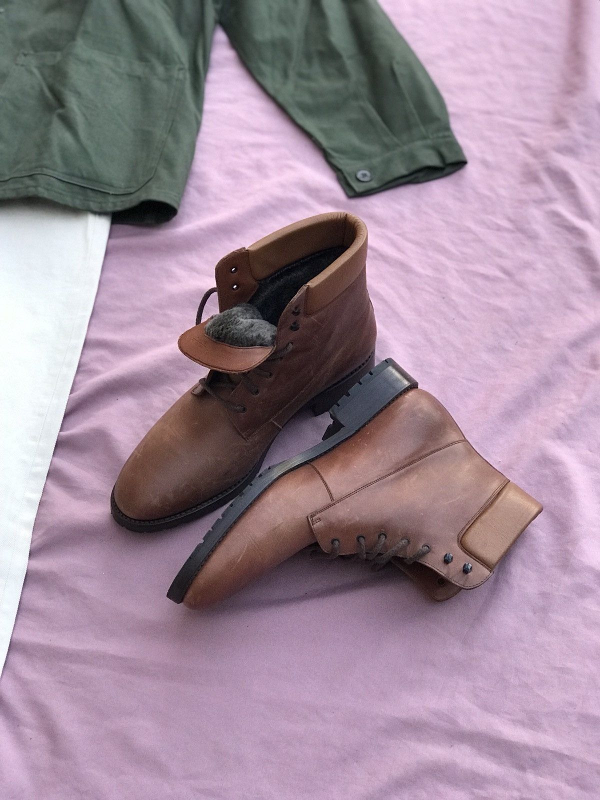 Other LAMBSKIN SHOEPASSION BOOTS VEG TANNED OILY LEATHER Size US 8.5 / EU 41-42 - 9 Thumbnail
