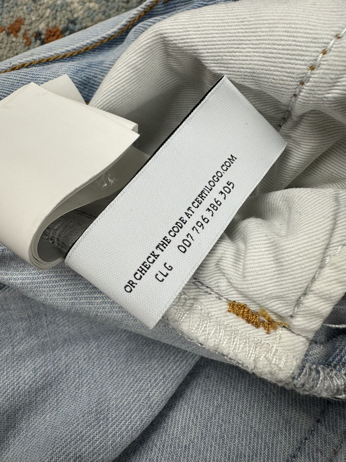 Off-White Off-White corp distress skinny light washed denim Size US 32 / EU 48 - 25 Thumbnail