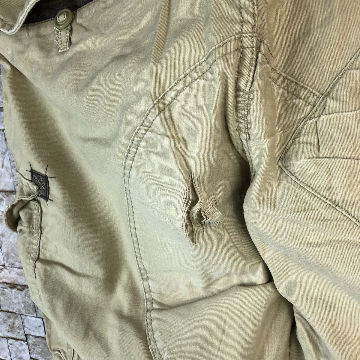 Japanese Brand Back Number Brown Cargo Multipocket Pants #A1134 Size US 35 - 21 Thumbnail
