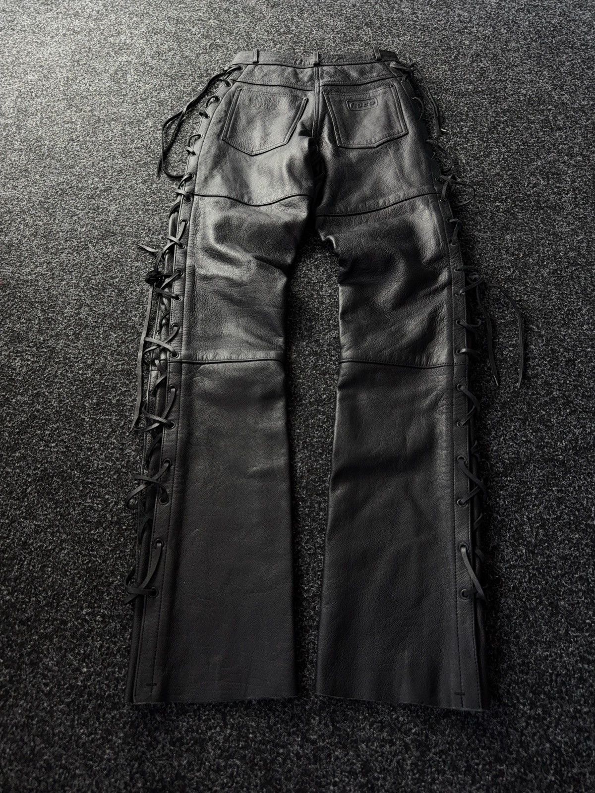 Leather Y2K Vintage Leather Pants Opium Style Alt Biker USA Rare Size 26" / US 2 / IT 38 - 9 Thumbnail