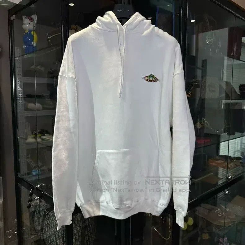 Balenciaga Balenciaga Eiffel Tower Small Logo White Hoodie Size US S / EU 44-46 / 1 - 1 Thumbnail