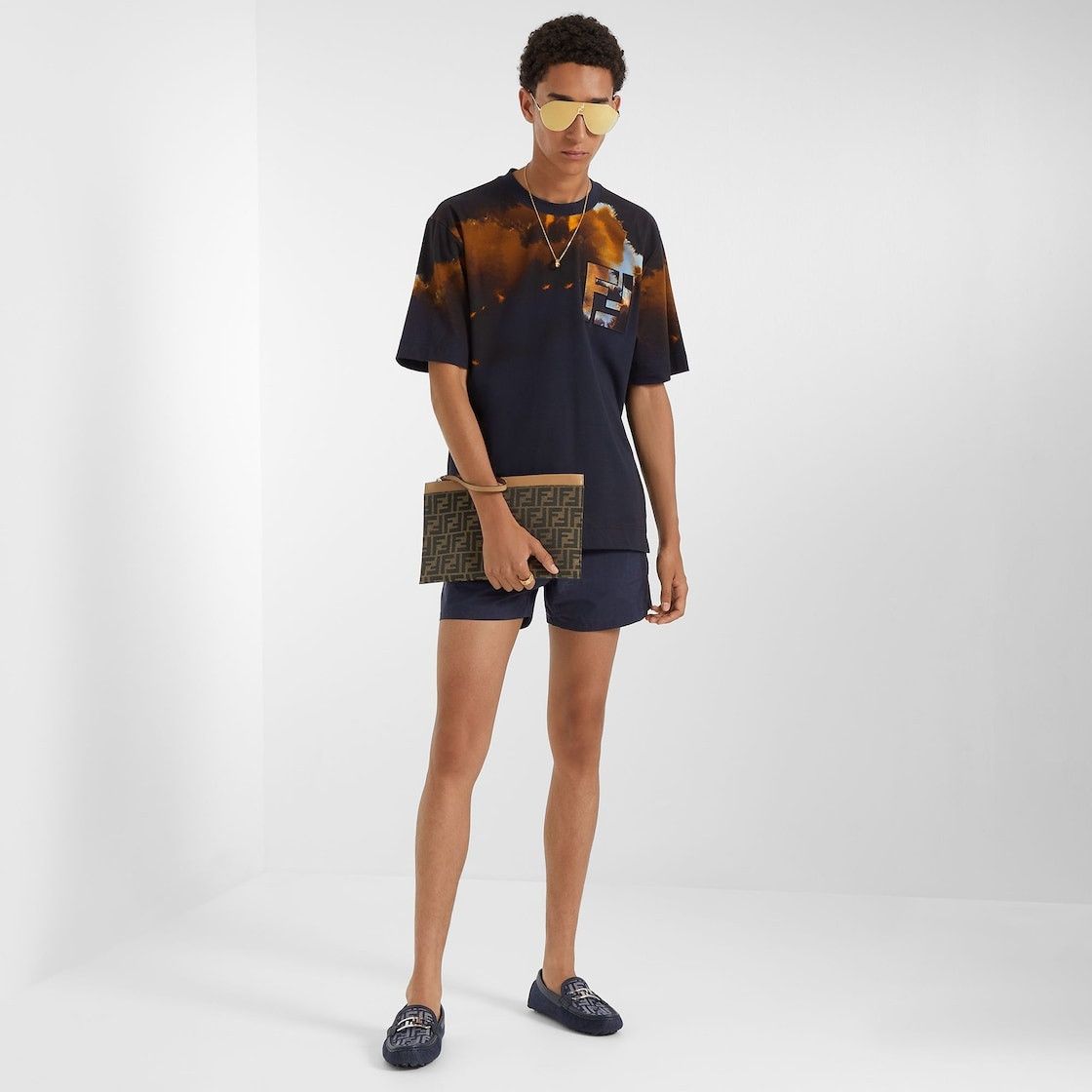 Fendi o1loc1c0824 Swim Shorts in Blue Size US 28 / EU 44 - 4 Thumbnail