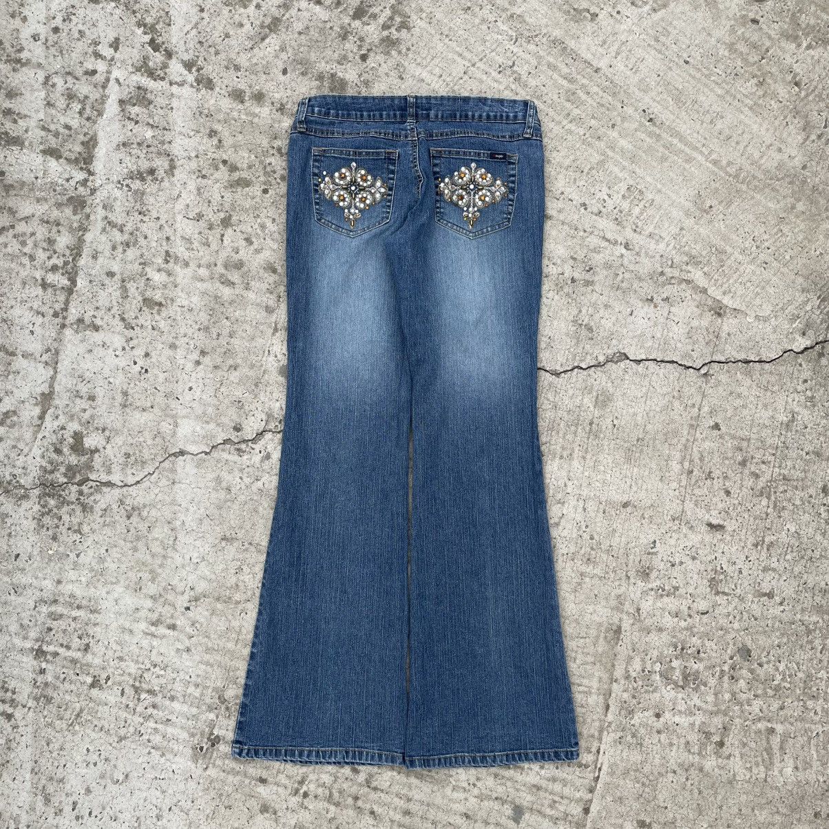 Sol Angeles Vintage Women’s Flared Jeans Angeles Size 9 Crazy 00s USA Size 30" / US 8 / IT 44 - 1 Thumbnail
