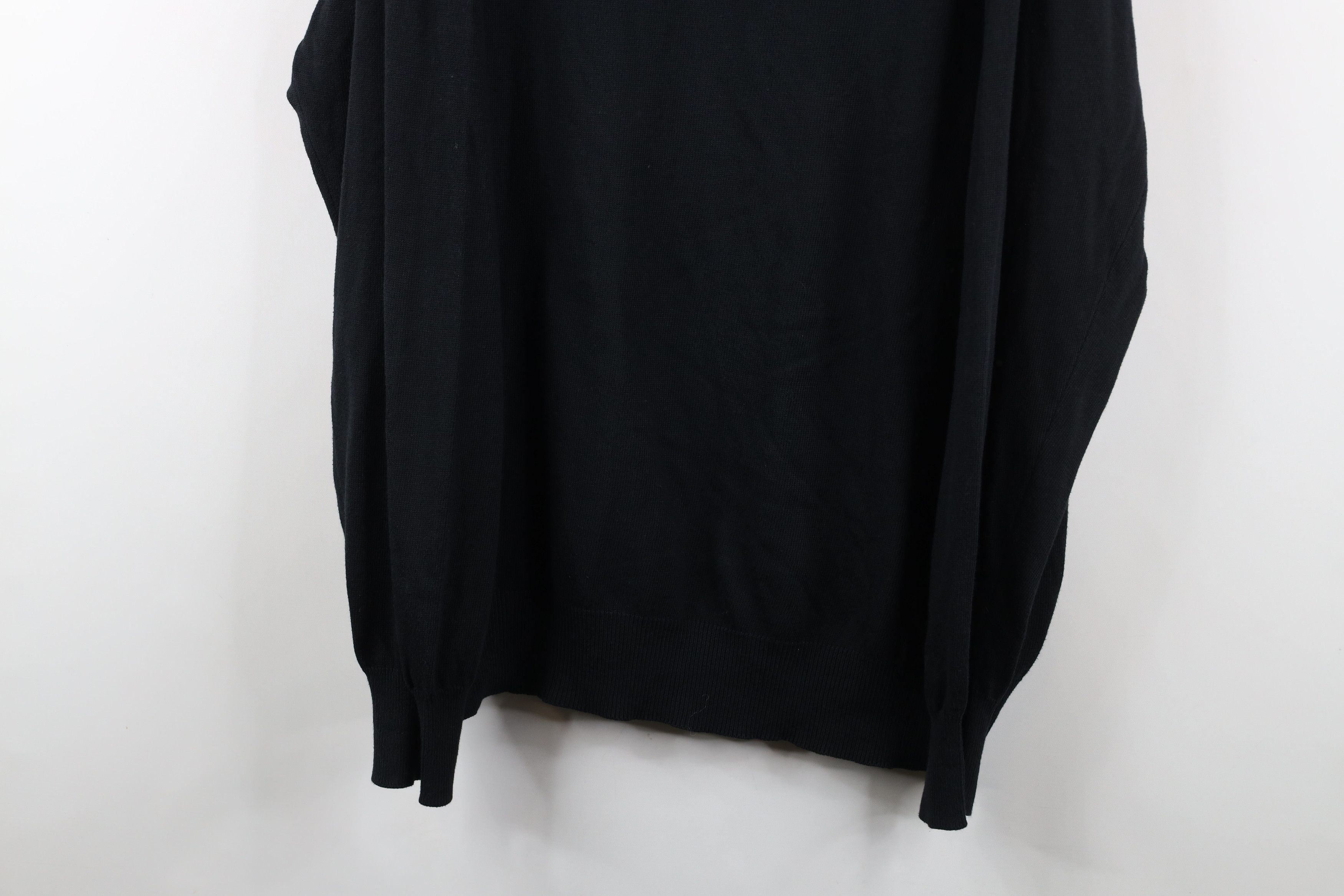 Vintage Vintage 90s Streetwear Knit Mock Neck Dad Sweater Black Size US XL / EU 56 / 4 - 3 Thumbnail