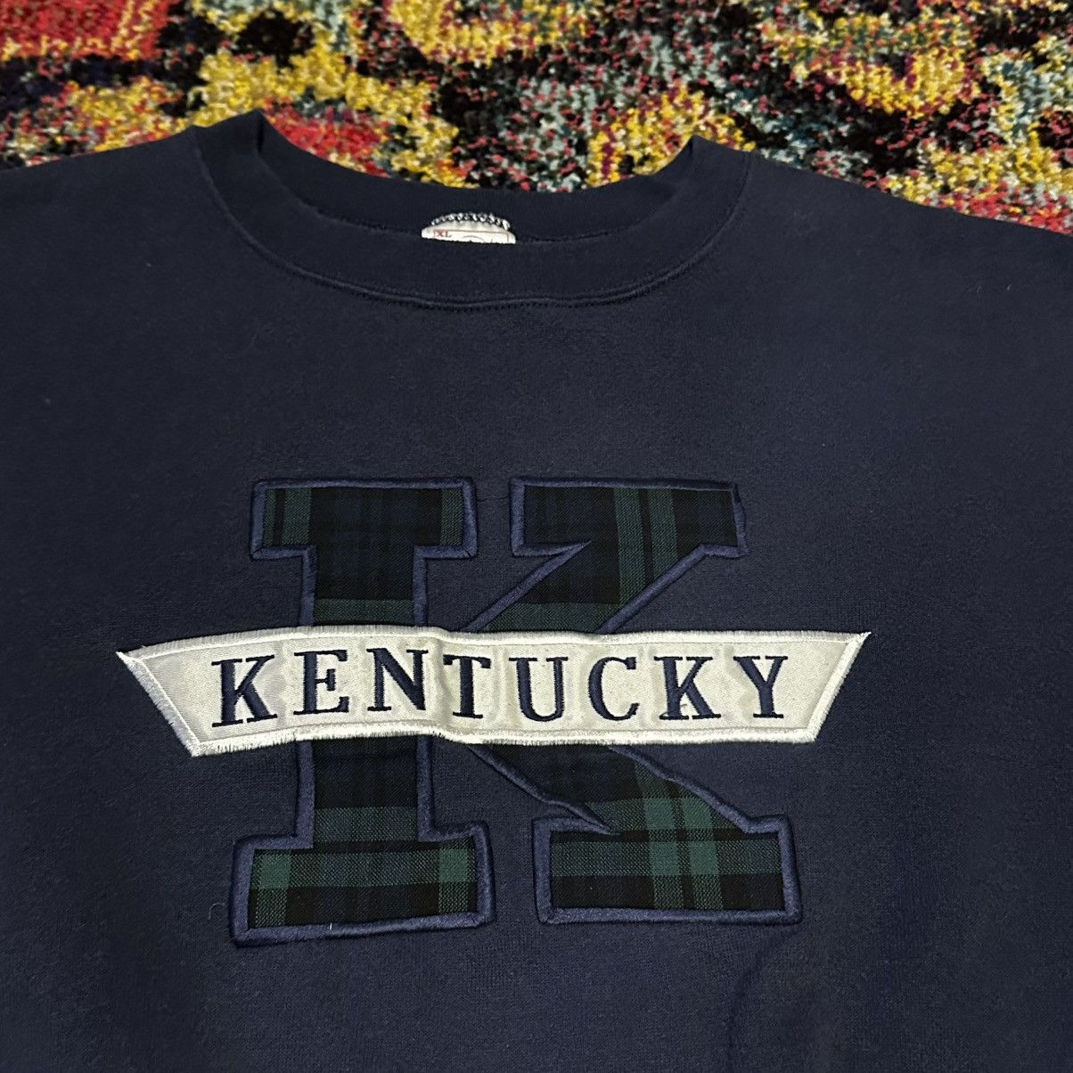Vintage Vintage 90s Kentucky Plaid Varsity Crewneck Sweatshirt XL Size US XL / EU 56 / 4 - 2 Thumbnail