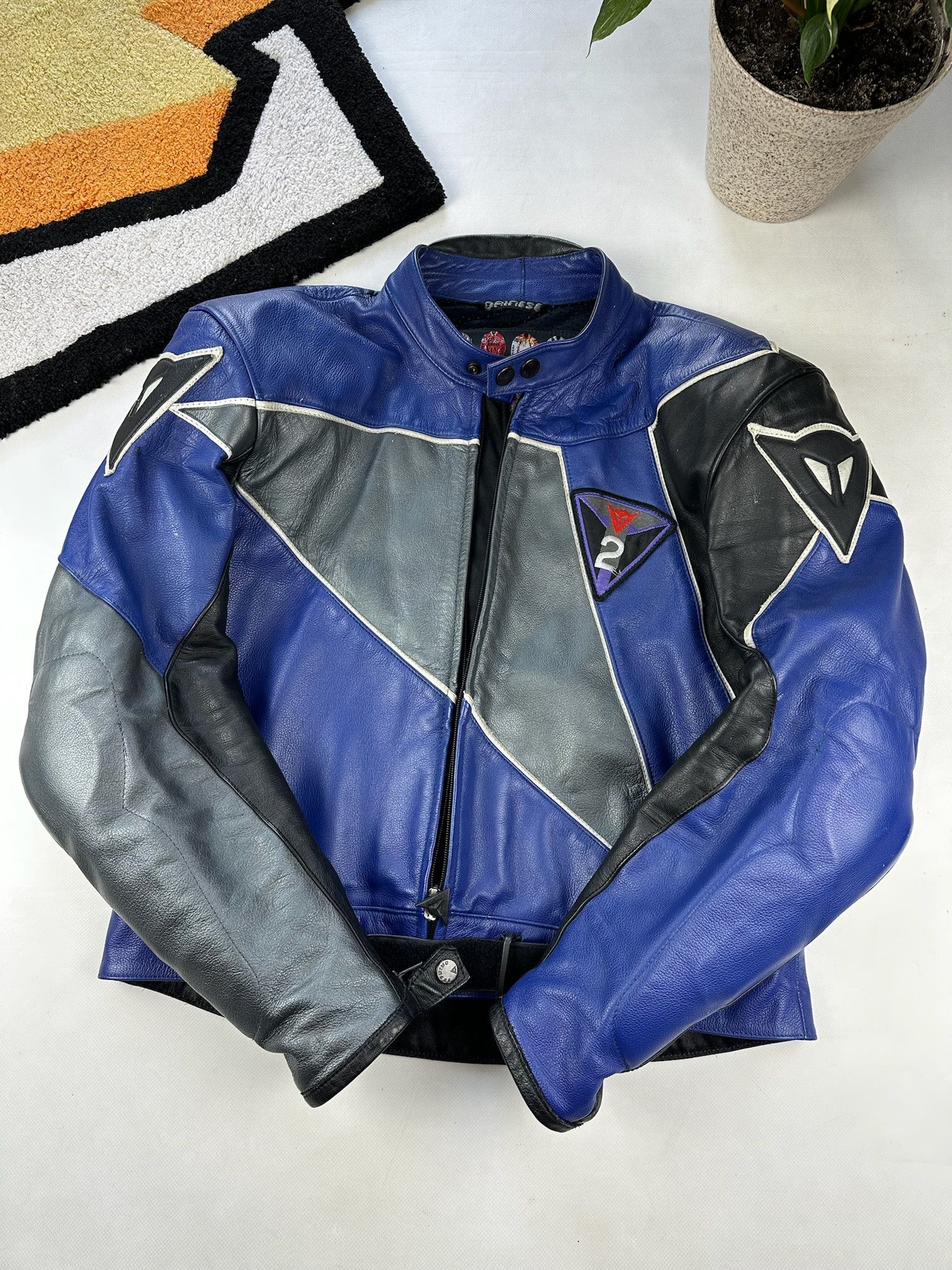 Dainese Vintage Dainese leather jacket moto biker punk tribal 90s Size US XL / EU 56 / 4 - 3 Thumbnail