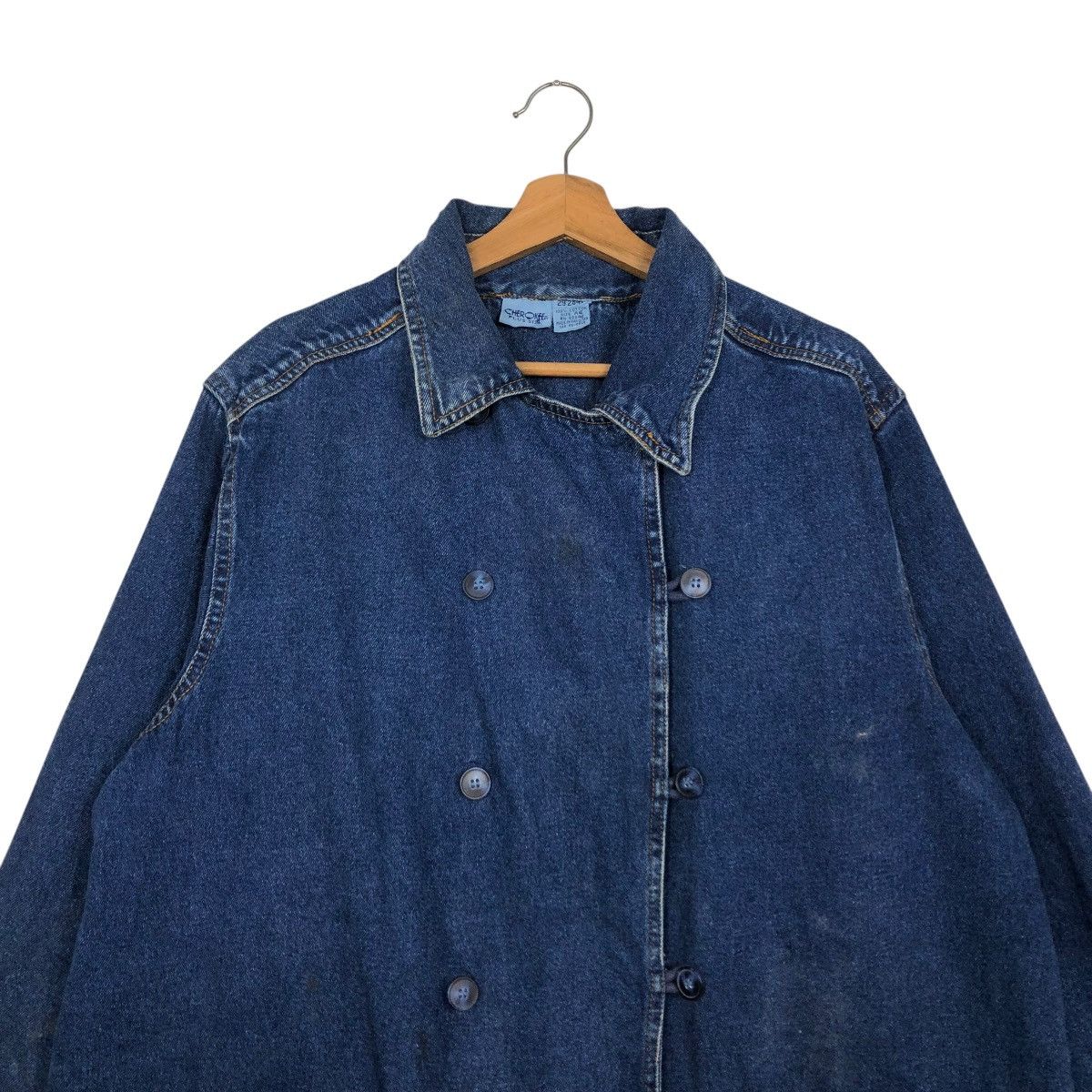 Japanese Brand 🔥VINTAGE CHORE WORK DENIM JACKET CHEROKEE ISSEY MIYAKE Size US L / EU 52-54 / 3 - 5 Thumbnail