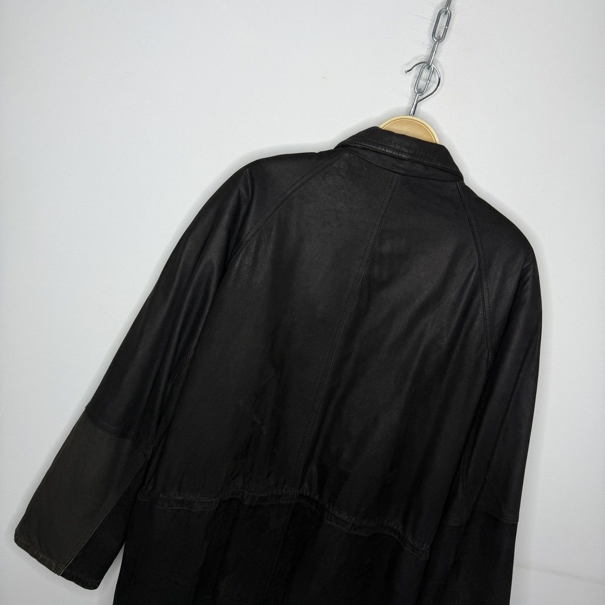 Burberry Burberrys Leather Jacket Coat Black Classic Nova Check Size US L / EU 52-54 / 3 - 15 Thumbnail