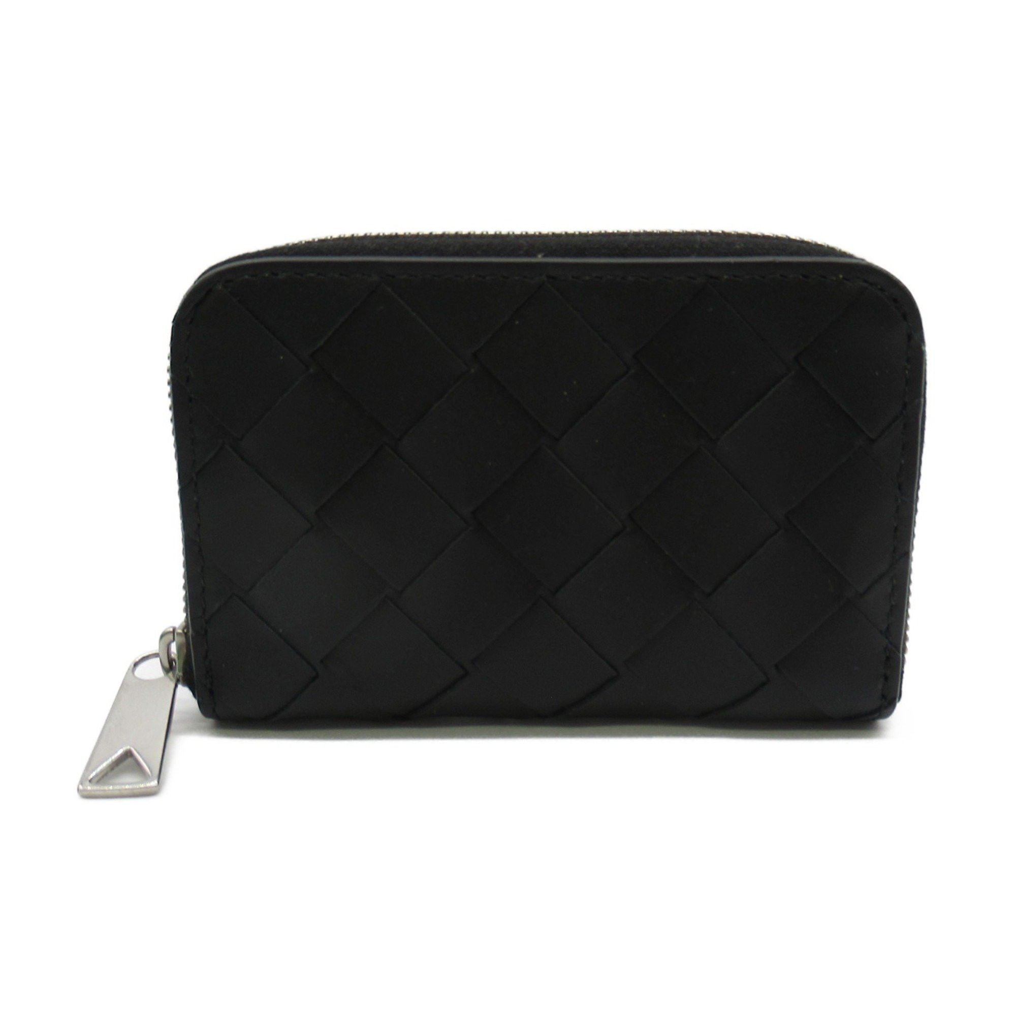 image of Bottega Veneta Coin Purse With Zipper Black Calfskin (Cowhide) 620348Vcpq48803, Women's
