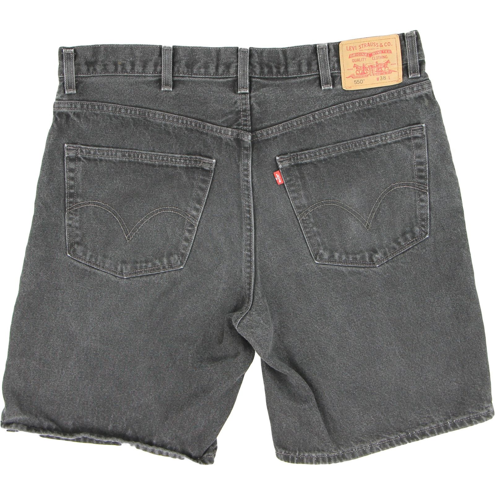 Vintage Vintage Levi's 550 Relaxed Fit Black Denim Shorts USA Size US 38 / EU 54 - 2 Thumbnail