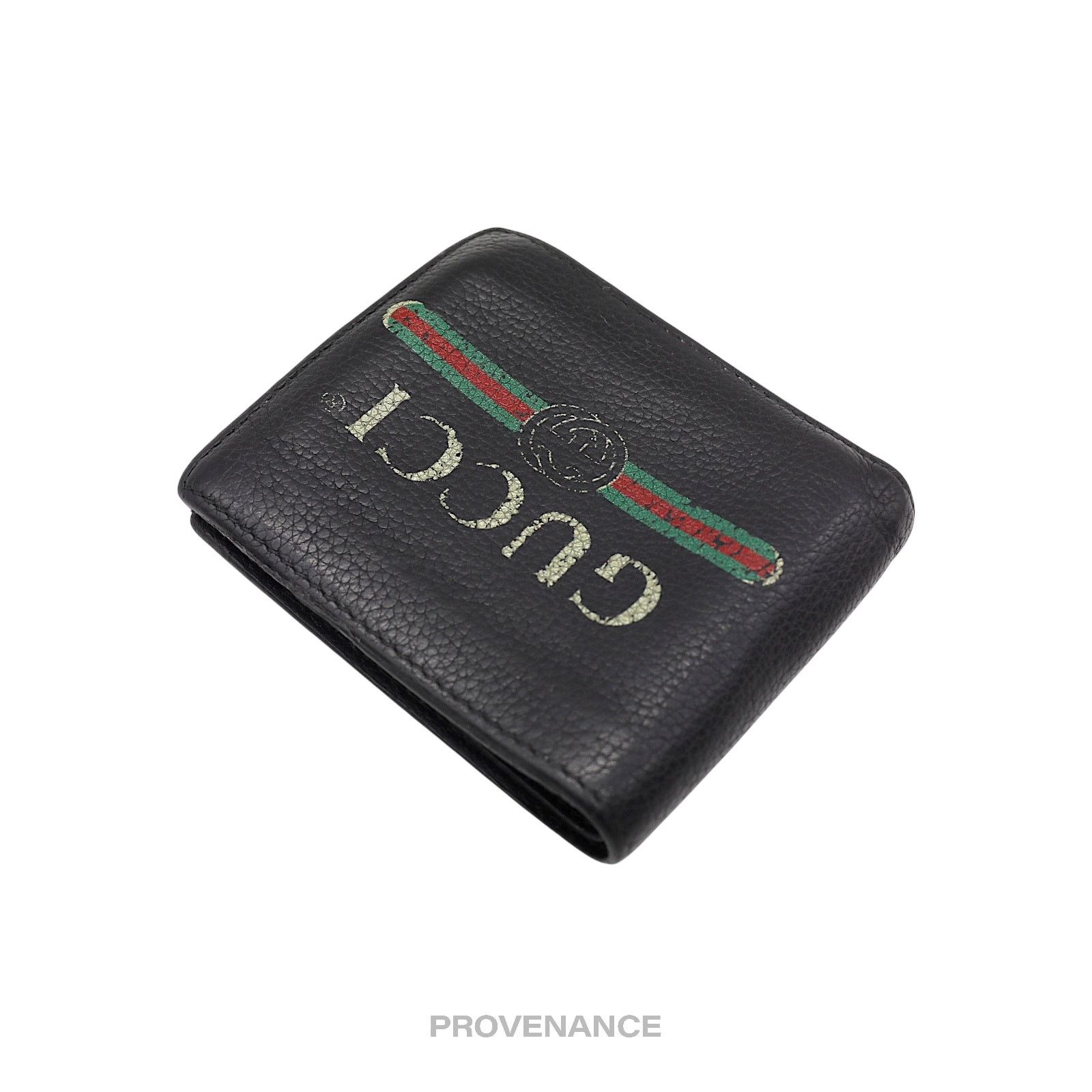 Gucci 🔴 Gucci Vintage Logo Bifold Wallet - Black Leather Size ONE SIZE - 4 Thumbnail