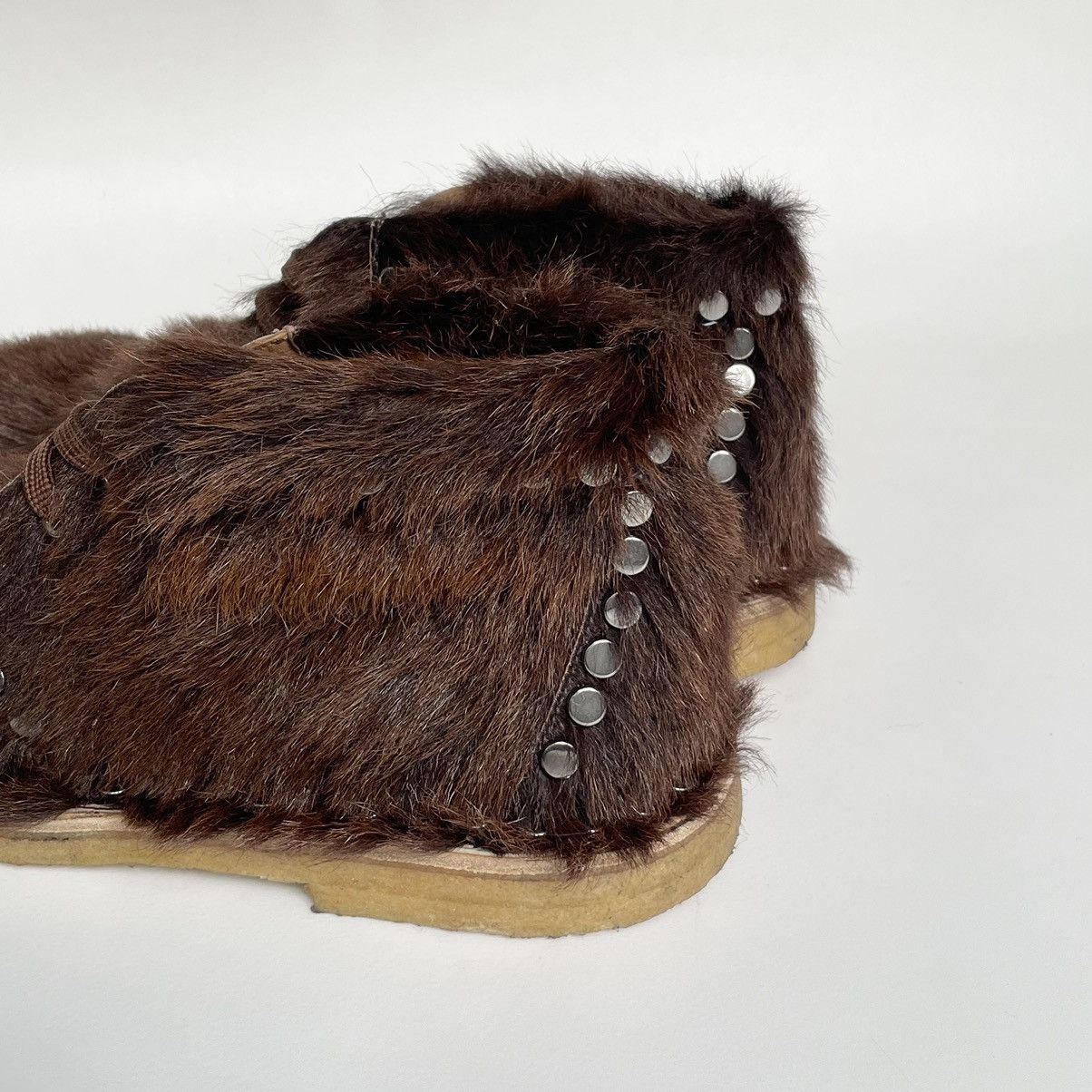Prada A/W 17 ‘Studded Fur’ Chukka Boots Size US 11 / EU 44 - 5 Thumbnail