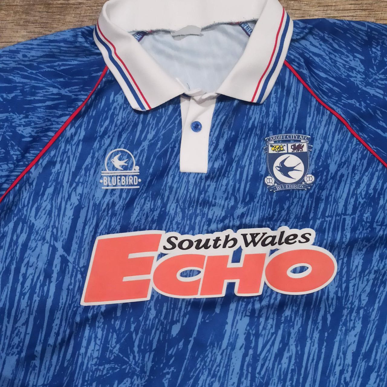 Vintage Bluebird Cardiff City Bluebirds 1992 1993 Soccer Jersey Size US L / EU 52-54 / 3 - 2 Thumbnail