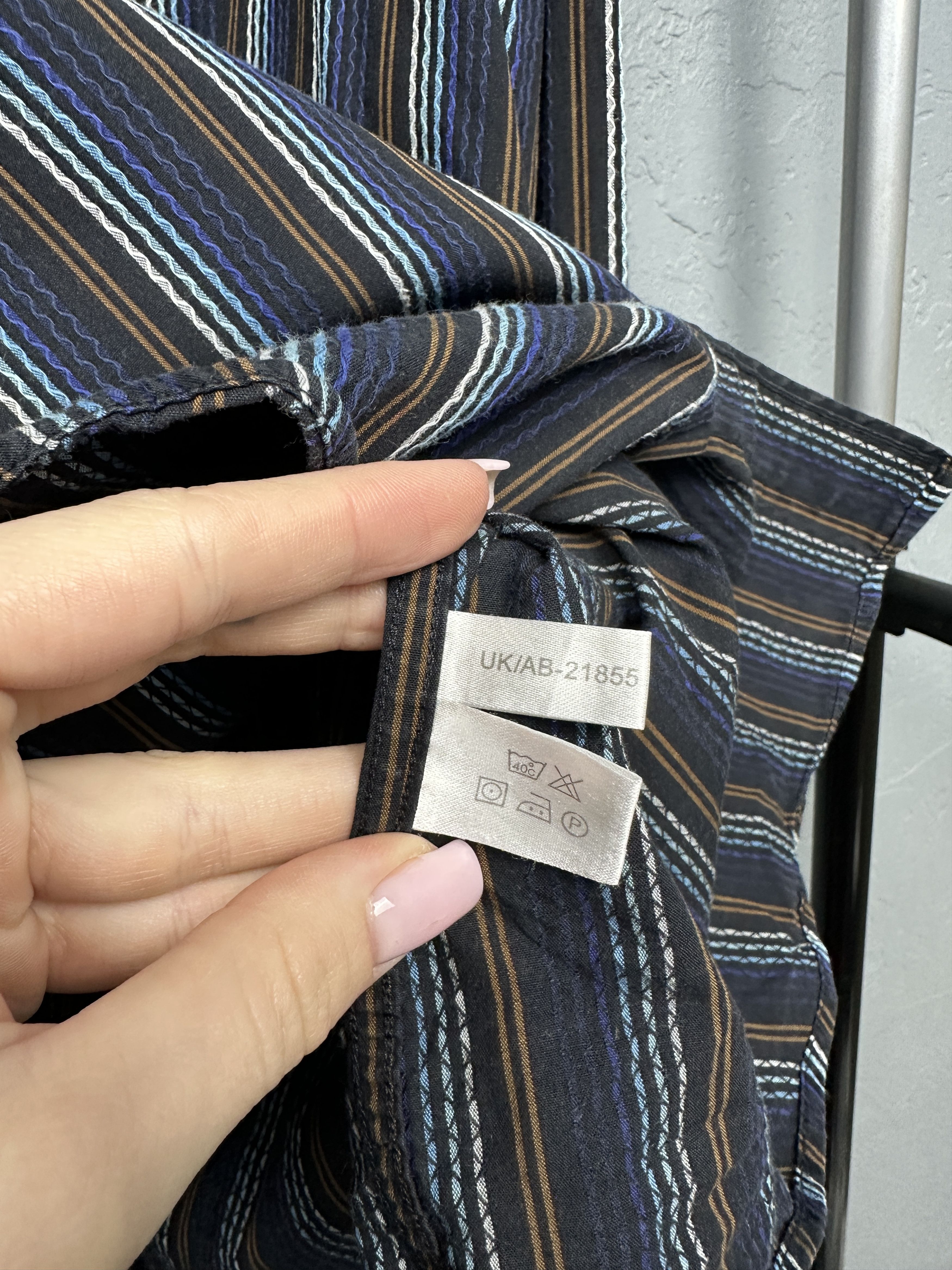 Yves Saint Laurent Yves Saint Laurent YSL Mens Long Sleeve Striped Shirt Size US XL / EU 56 / 4 - 5 Thumbnail