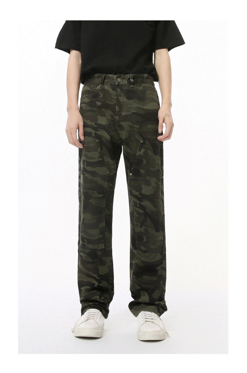 Japanese Brand American camouflage patchwork high street vintage jeans Size US 32 / EU 48 - 1 Thumbnail