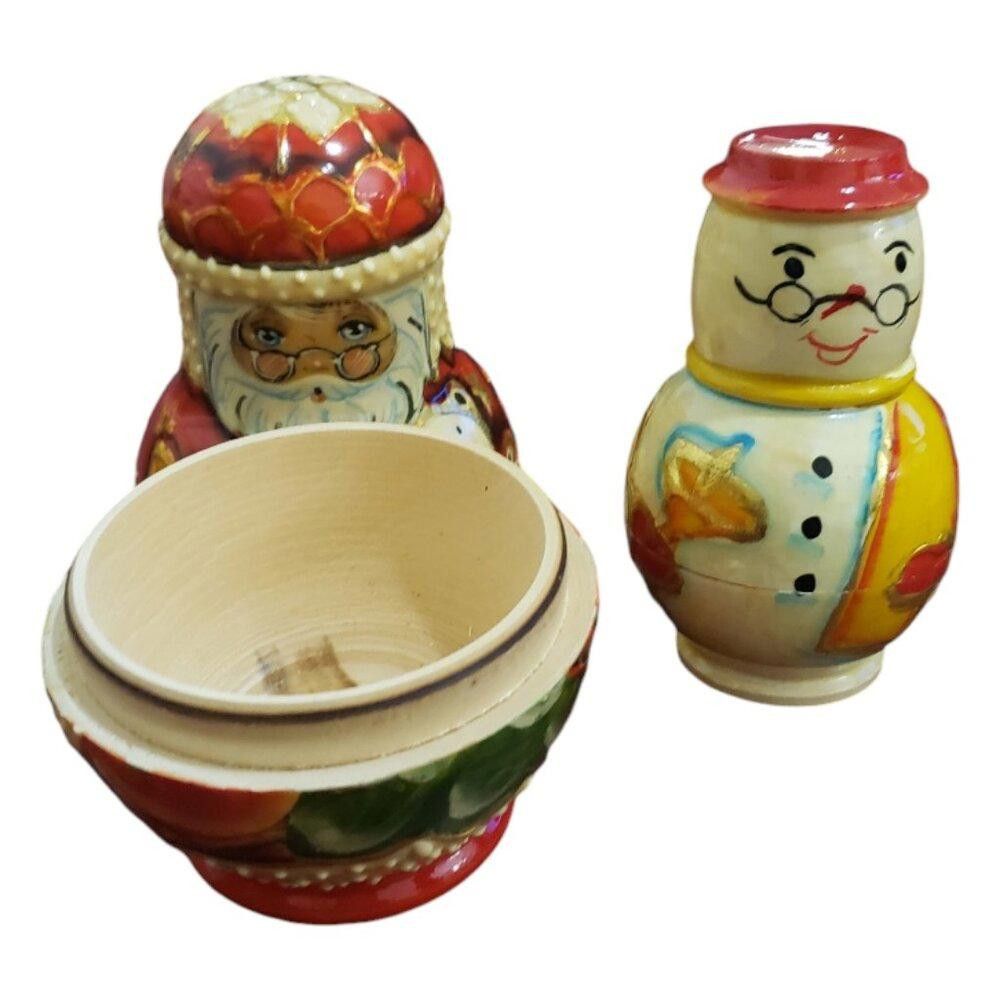 Designer Russian Nesting Santa Claus 8” Size ONE SIZE - 7 Thumbnail