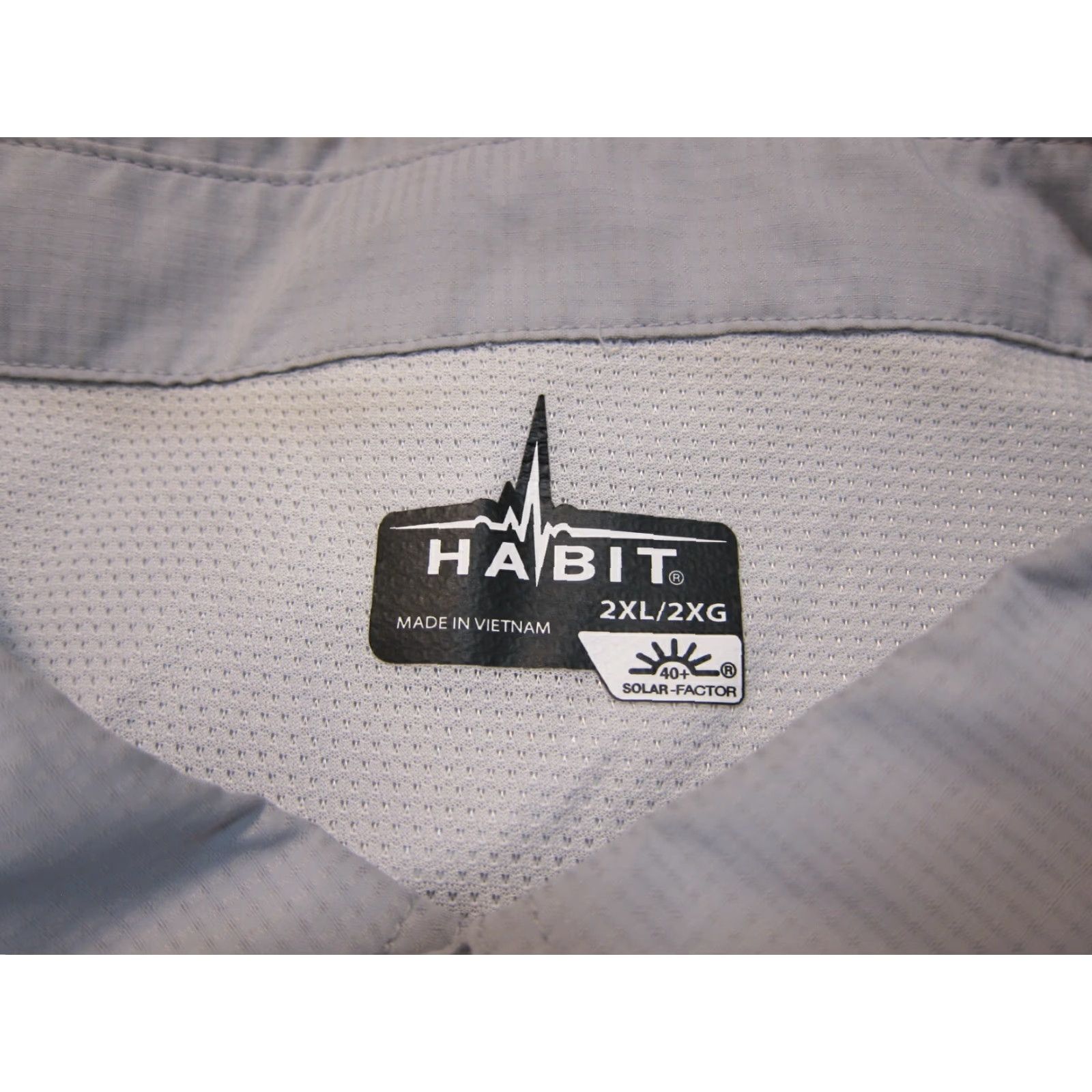 Habitat Habit Grey UPF 40+ Vented Hike Travel Button Down Long Sleeve Shirt Men 2XL Size US XXL / EU 58 / 5 - 3 Thumbnail