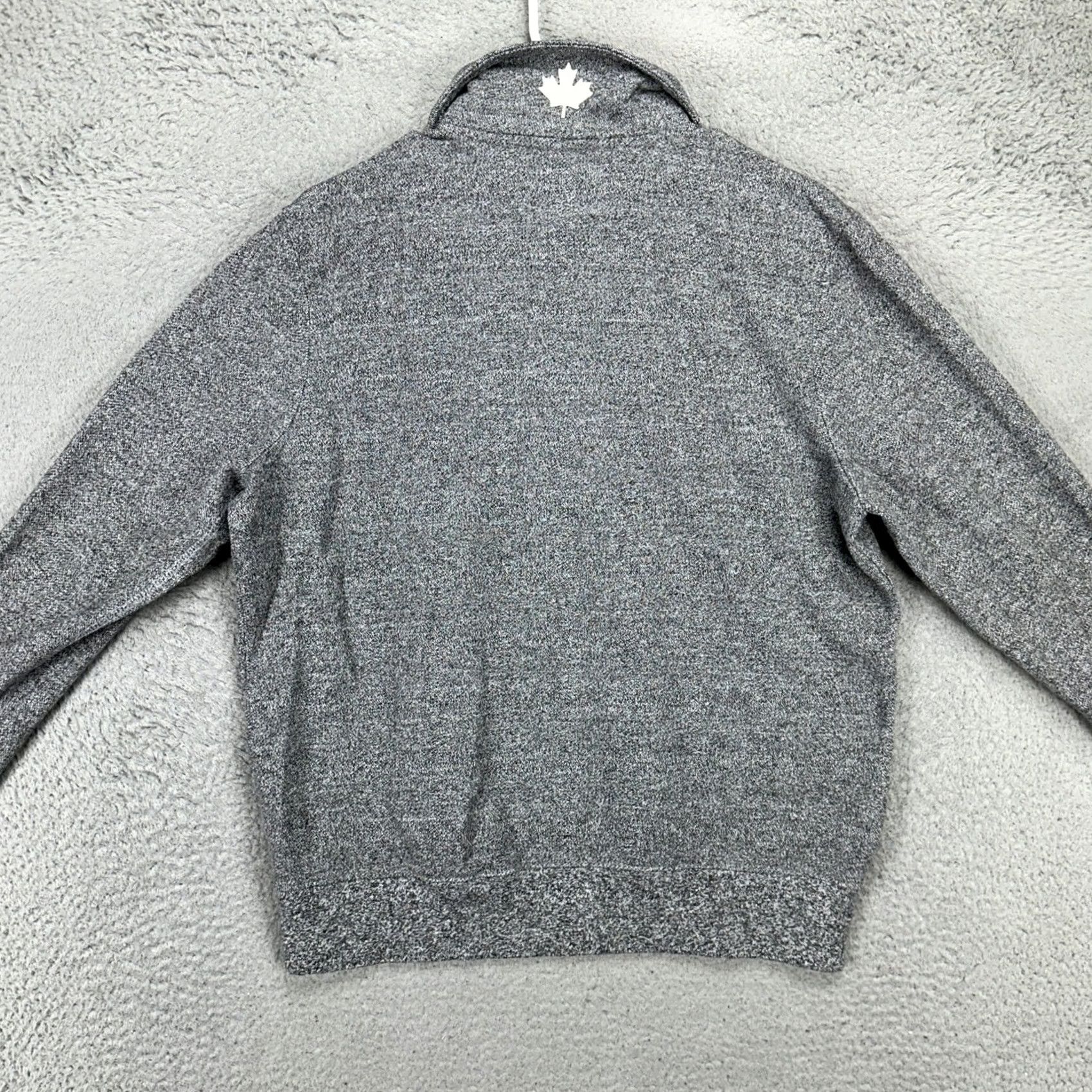 Roots VINTAGE Roots Womens Zip Polo Sweater Large Grey Knit Casual Long Sleeve Logo Ladies Size L / US 10 / IT 46 - 3 Thumbnail