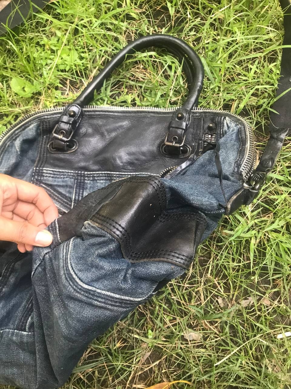 Diesel Diesel Denim Double Zipper Bag Size ONE SIZE - 9 Thumbnail