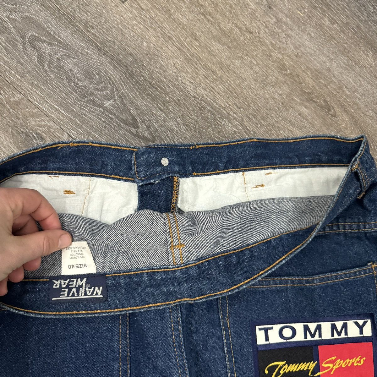 JNCO × Tommy Hilfiger × Vintage Crazy Vintage y2k Tommy Hilfiger baggy wide leg embroidered Size US 38 / EU 54 - 4 Thumbnail