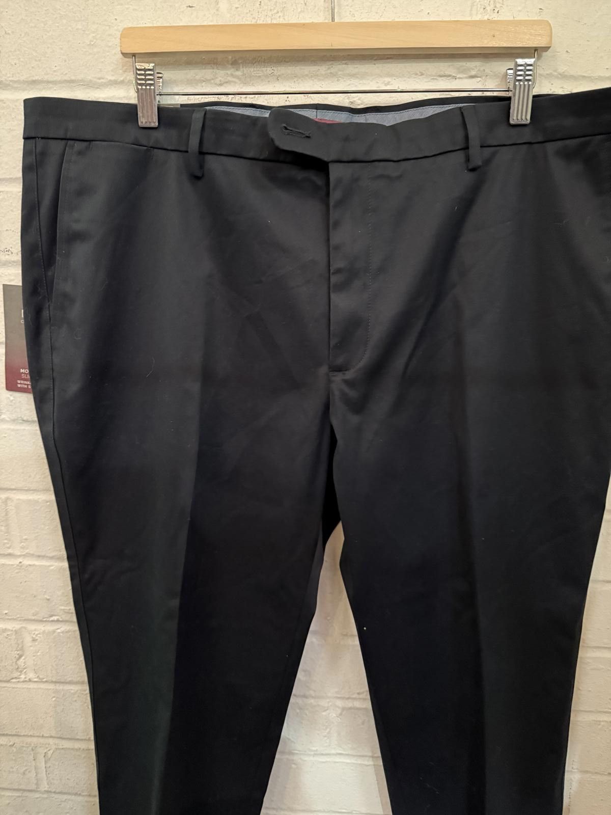 M.E. Sport M&S Menswear Black Dress Pants Slim Fit Waist 42T Size 50R - 4 Thumbnail