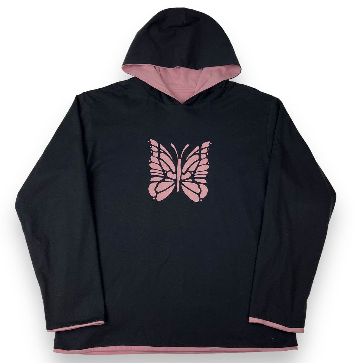 image of Needles Reversible Hoodie in Navy, Men's (Size Large)