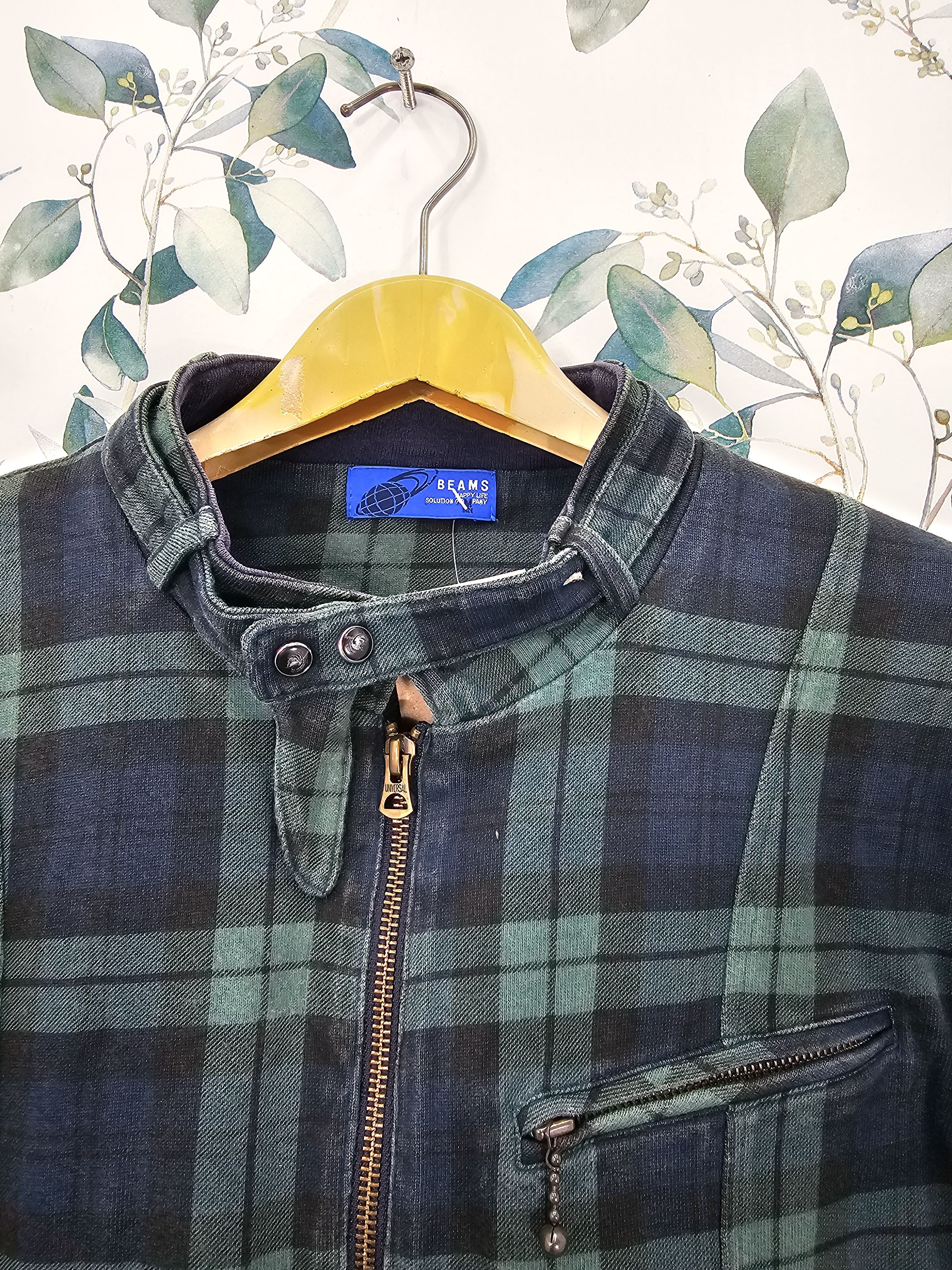 Beams Japan Vintage BEAMS Checked Punk Bondage Motorcycles Jacket J0140 Size US M / EU 48-50 / 2 - 7 Thumbnail