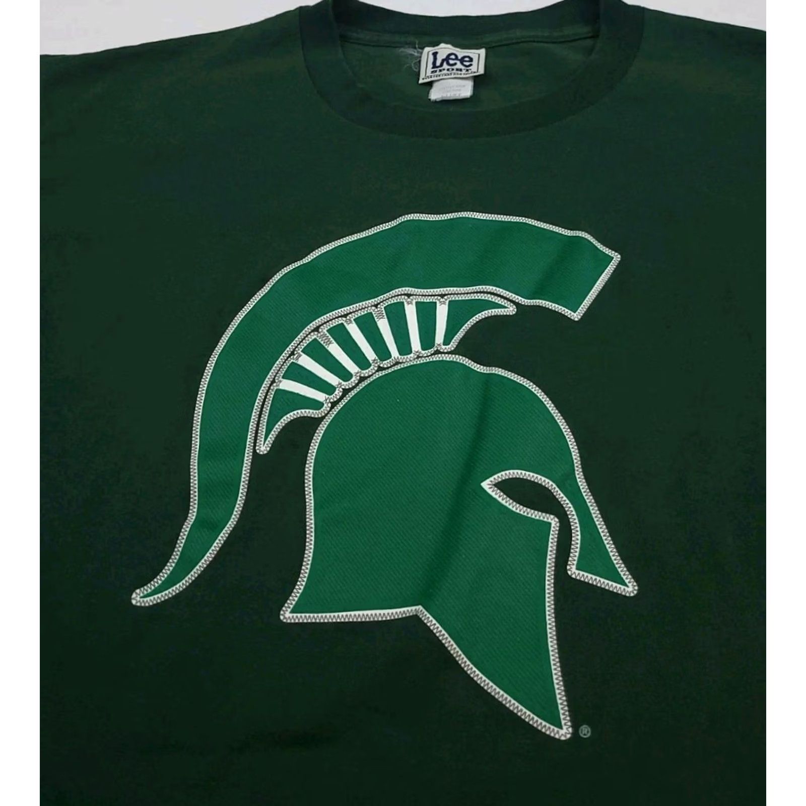 Vintage VINTAGE Michigan State Spartans Logo Print T Shirt Lee Sport USA Y2k Mens XL Green Crew Neck Short Sleeve Shirt Size US XL / EU 56 / 4 - 3 Thumbnail