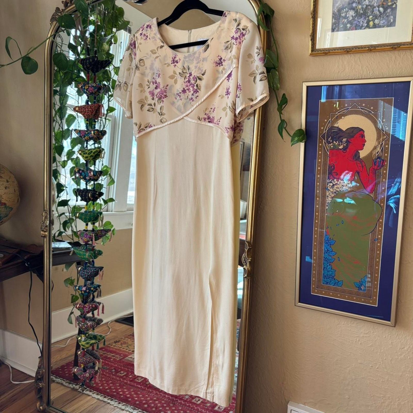 Vintage Vintage Christopher & Banks Yellow Maxi Dress 12 Miss Honey Size XL / US 12-14 / IT 48-50 - 3 Thumbnail